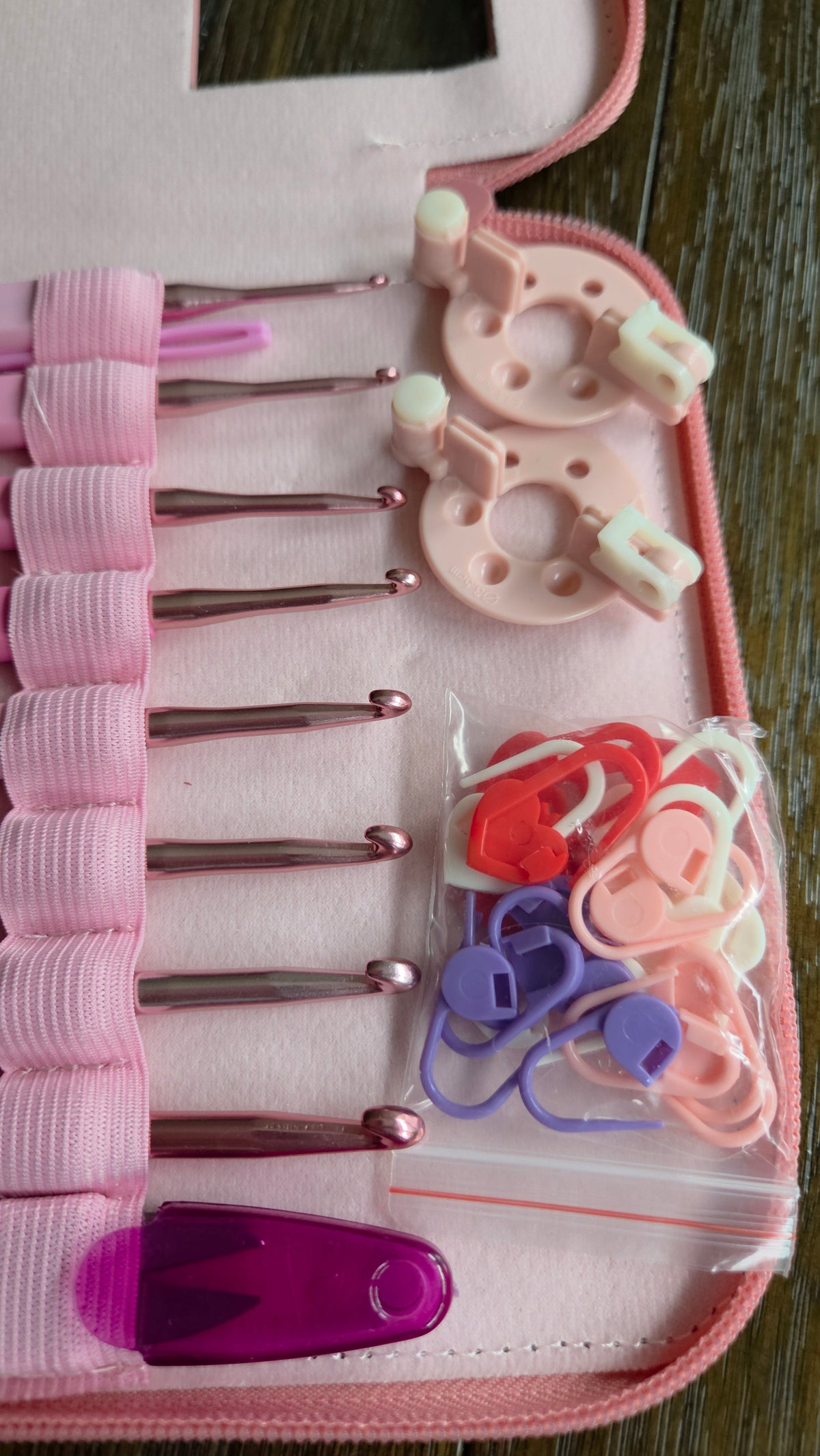 Crochet Set Case - Pink