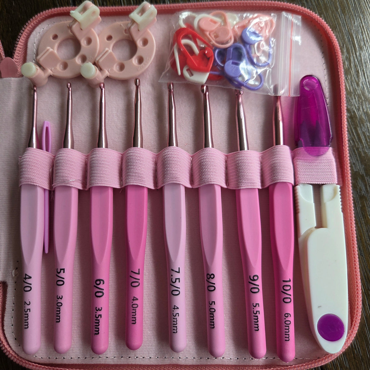 Crochet Set Case - Pink